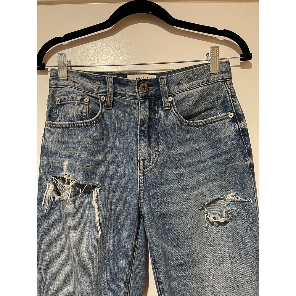 Pistola Presley High Rise Vintage '90s Roller Ripped Jeans Size 24 Del Mar EUC - Picture 2 of 10
